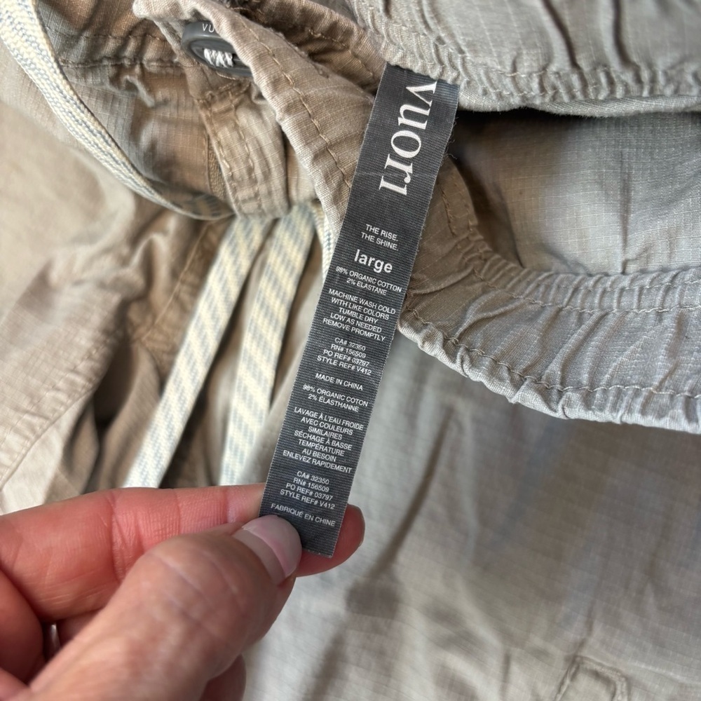 Vuori Women’s Rip Stop Pants khaki tan Large - Picture 5 of 9